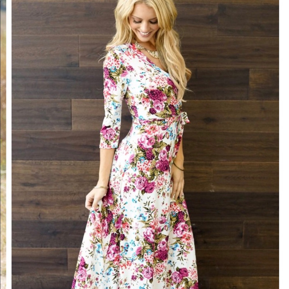 Pink blush maternity dress